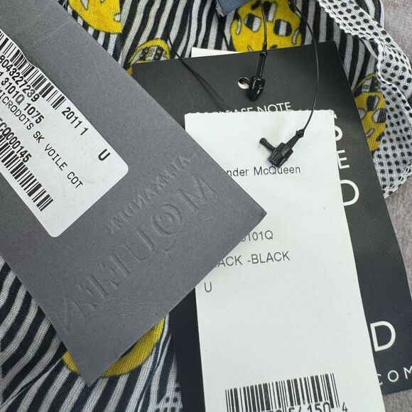 Alexander McQueen NWT Striped Skull Print Scarf - Picture 7 of 9